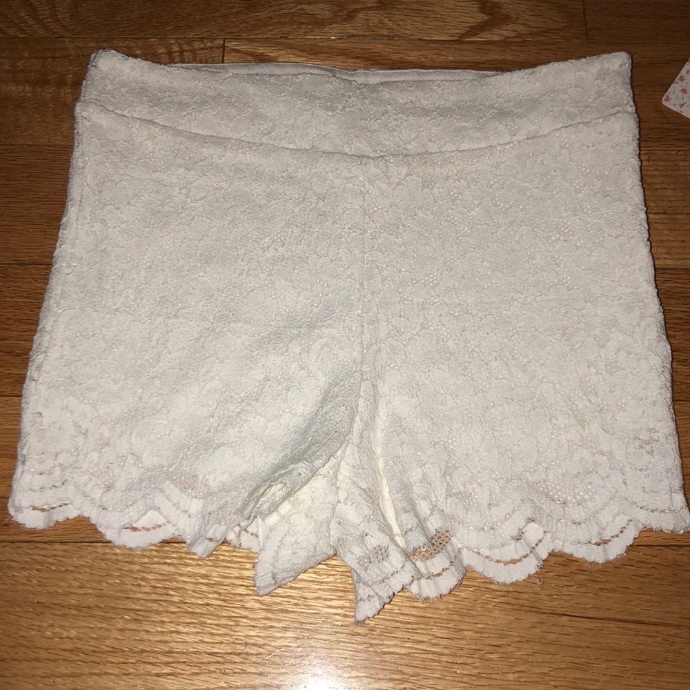 free people lace high waisted shorts